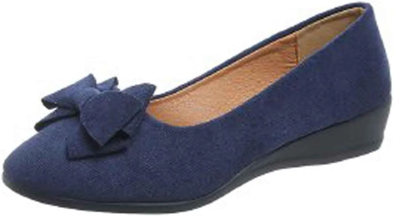 Women's Casual Slip On Shoes Comfortable Everyday Wear Versatile Footwear for Work Dates and Leisure Stylish Design with Wedge Heel