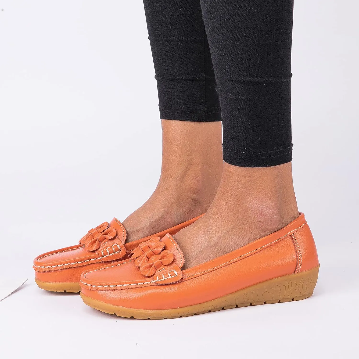 Womens Dressy Casual Walking Shoes Loafers Sneakers for Daily Walking Square Toe Comfortable Office Work Shoes