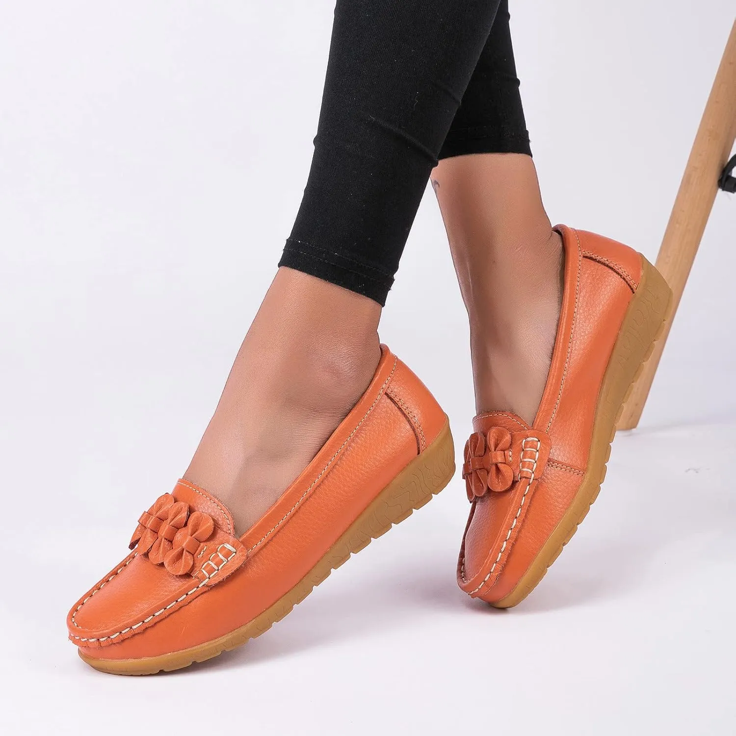 Womens Dressy Casual Walking Shoes Loafers Sneakers for Daily Walking Square Toe Comfortable Office Work Shoes