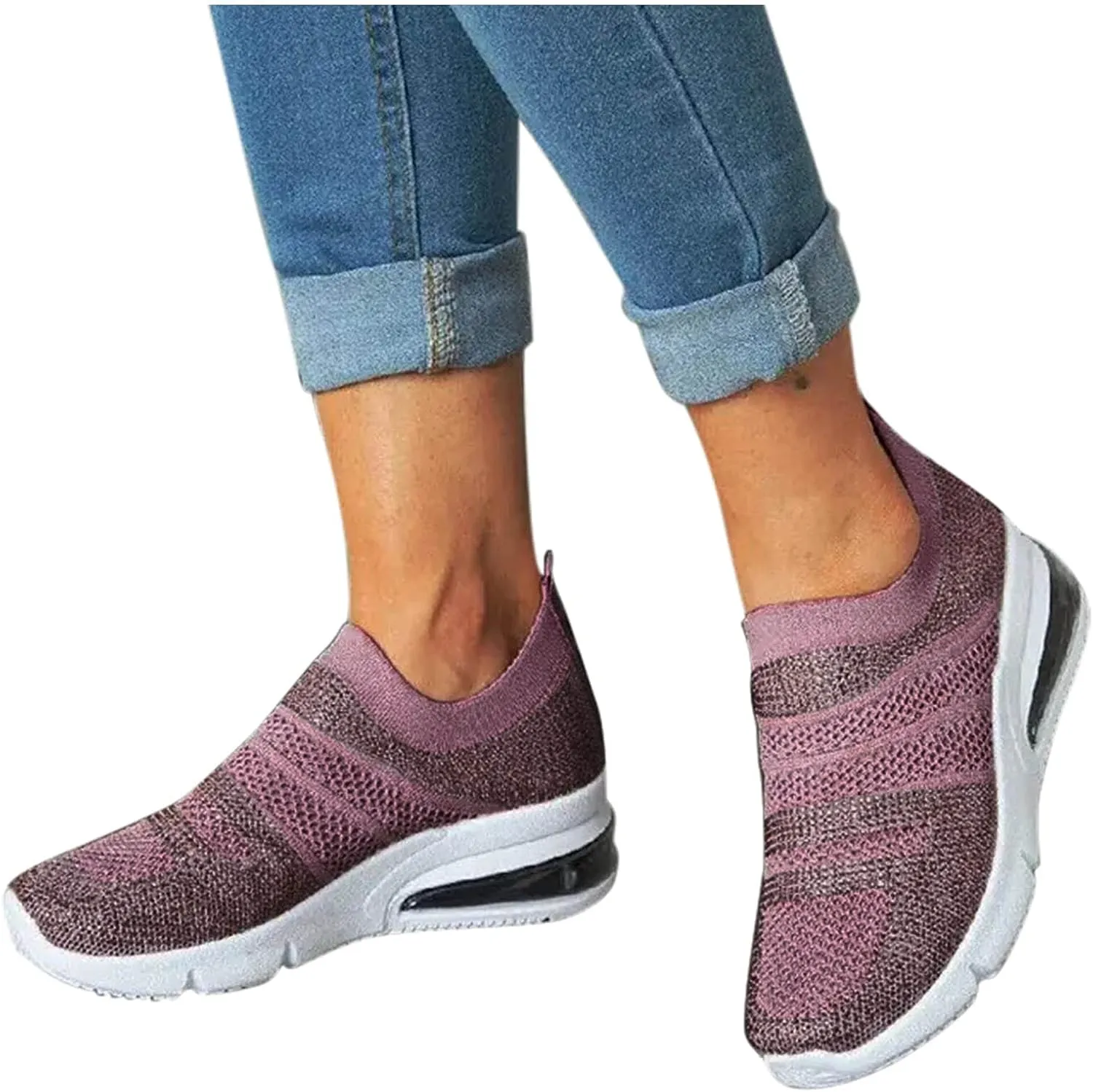 Womens Fashion Sneakers 2023 Wedge Heel Non Slip Work Shoes Women Wide Womens Athletic Shoes Wide Width Stylish Platform Sneakers for Women 2023 Zapatos Negros De Vestir Bajos para Mujer