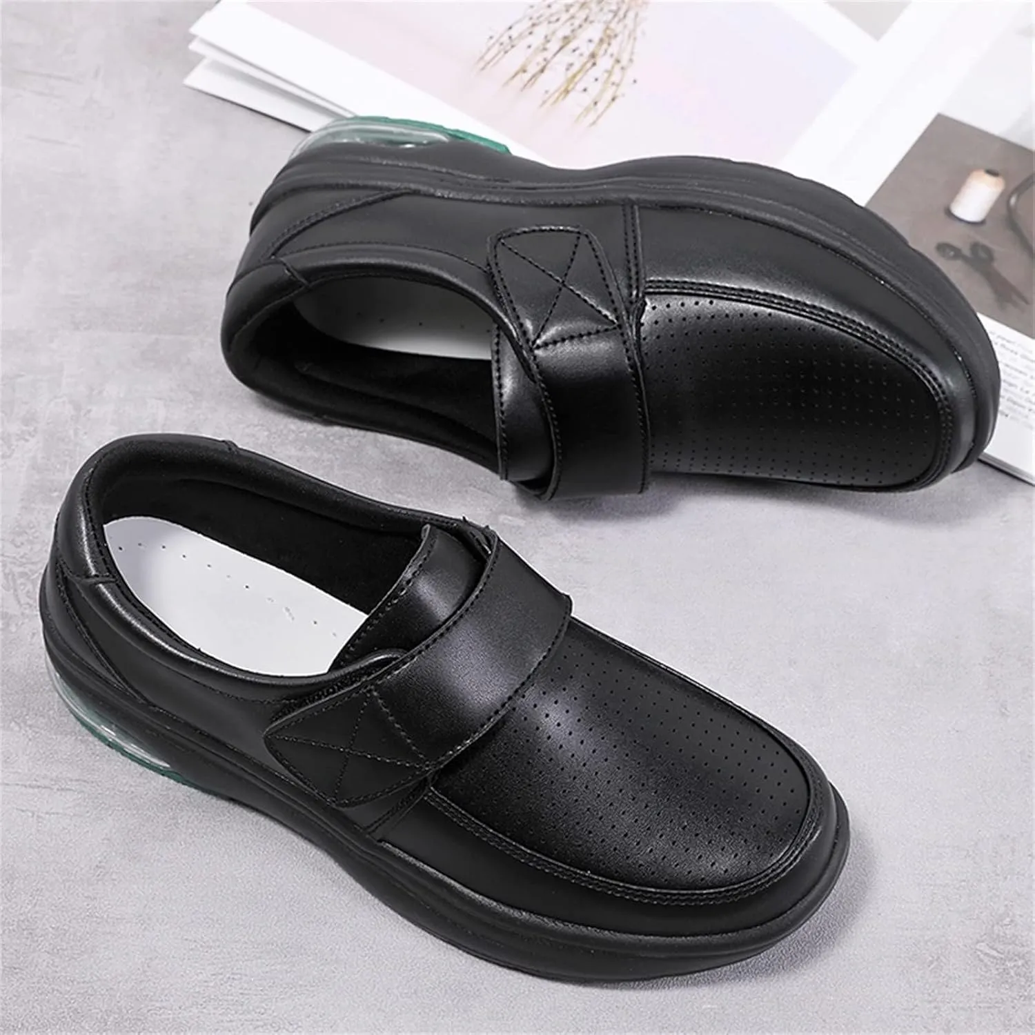 Women's Healthcare Nursing Shoes Slip On Work Shoe Lightweight Comfortable Nurse Shoes Slip Resistant Food Service Work Loafer All Day Comfort Nursing Footwear