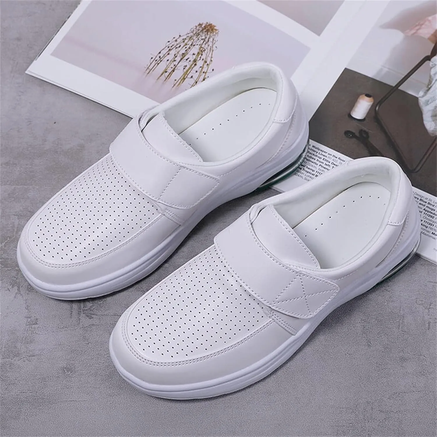 Women's Healthcare Nursing Shoes Slip On Work Shoe Lightweight Comfortable Nurse Shoes Slip Resistant Food Service Work Loafer All Day Comfort Nursing Footwear