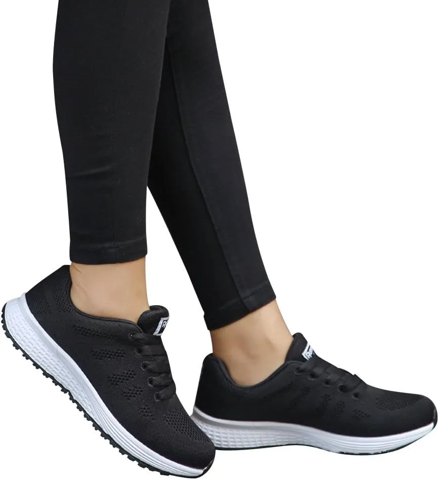 Women's Lace Up Walking Running Shoes Tennis Casual Mens Running Shoes Gym Woman Shoes Casual Platform Sneakers Slip On Tennis Shoe Trainers Shoe