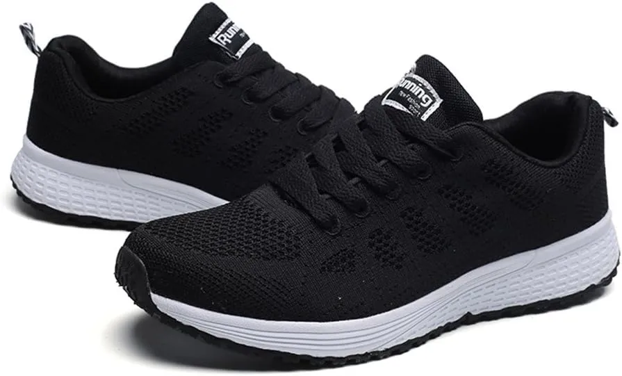 Women's Lace Up Walking Running Shoes Tennis Casual Mens Running Shoes Gym Woman Shoes Casual Platform Sneakers Slip On Tennis Shoe Trainers Shoe
