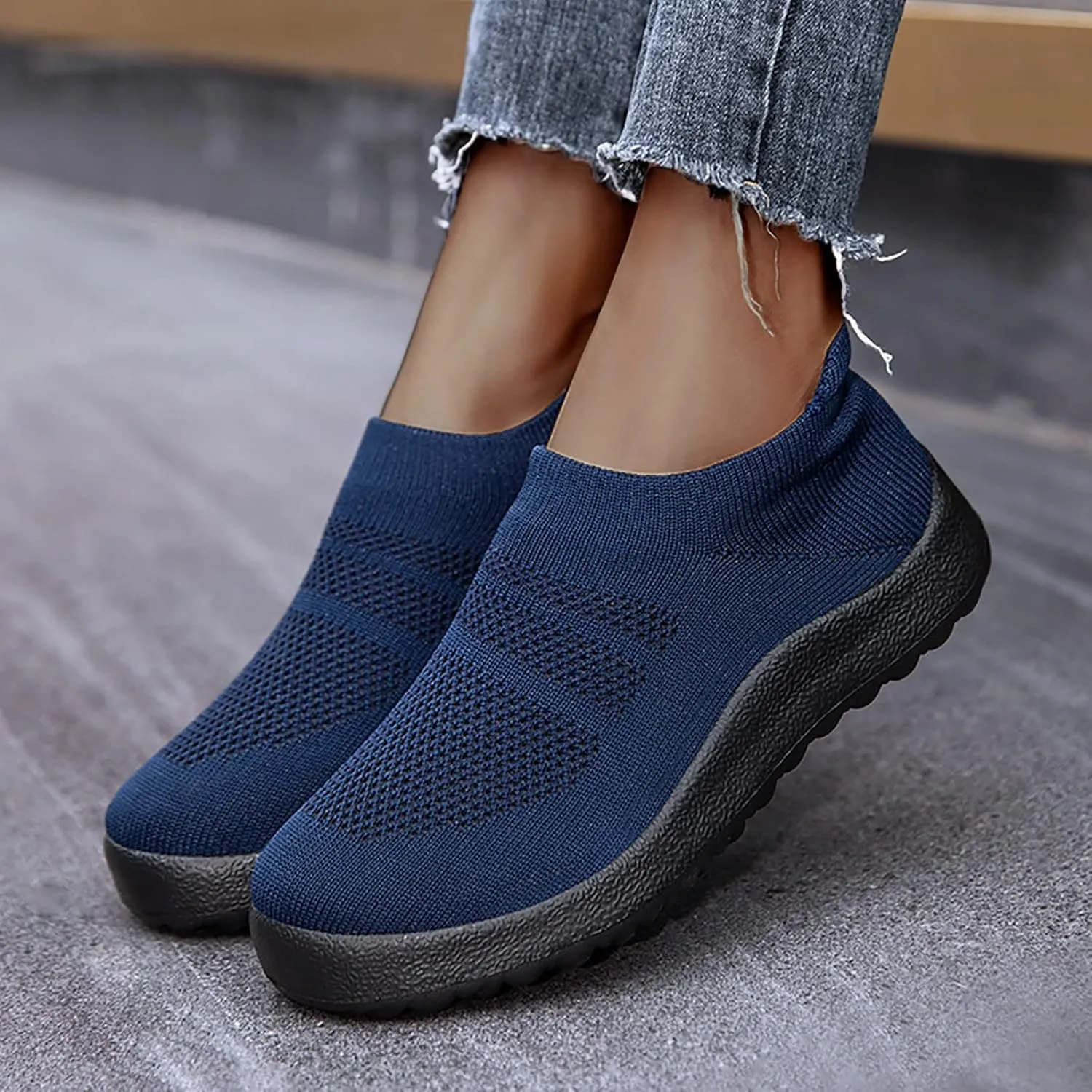 Womens Ladies Walking Running Shoes Slip On Lightweight Tennis Shoes Men Mesh Women Casual Shoes Men Shoes Sneakers Red Tennis Shoe Loafers Shoe