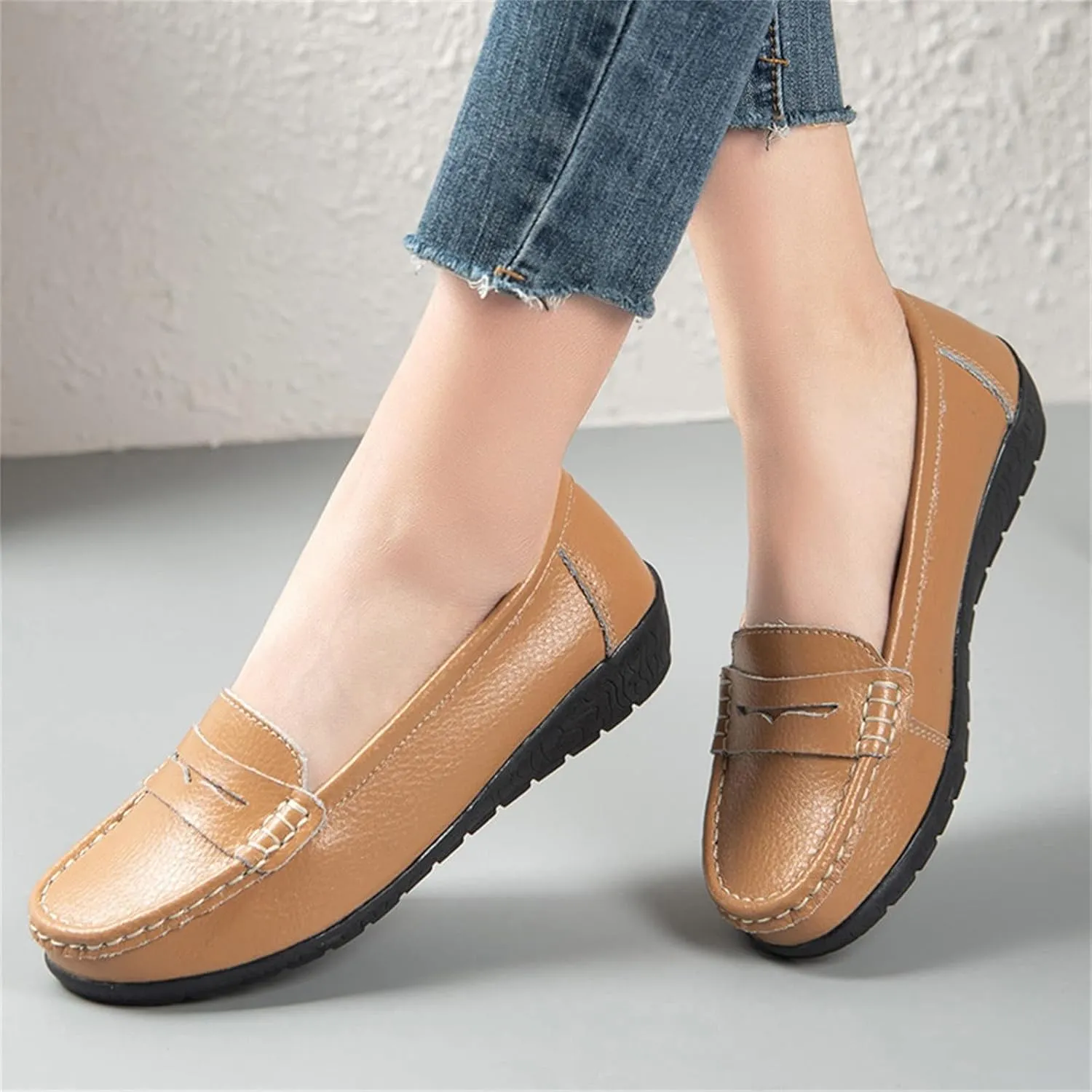 Women's Loafer Shoes Shoes Casual Women's Single Solid Loafers Casual Color Flat
