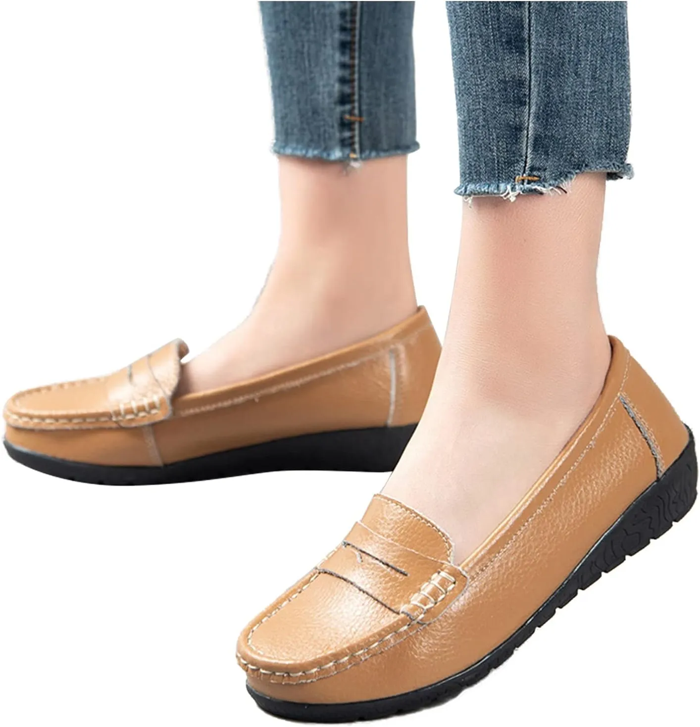 Women's Loafer Shoes Shoes Casual Women's Single Solid Loafers Casual Color Flat