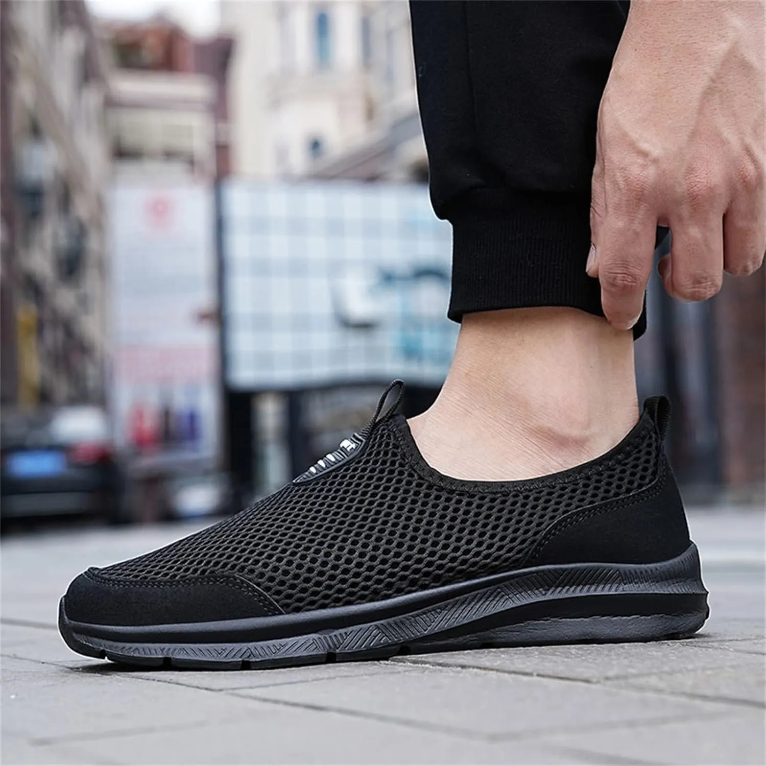 Womens Non Slip Work Shoes Slip On Water Resistant Womens Running Shoes Comfort White Casual Shoes Dress Sneakers White Tennis Shoe Cross Trainer Shoe