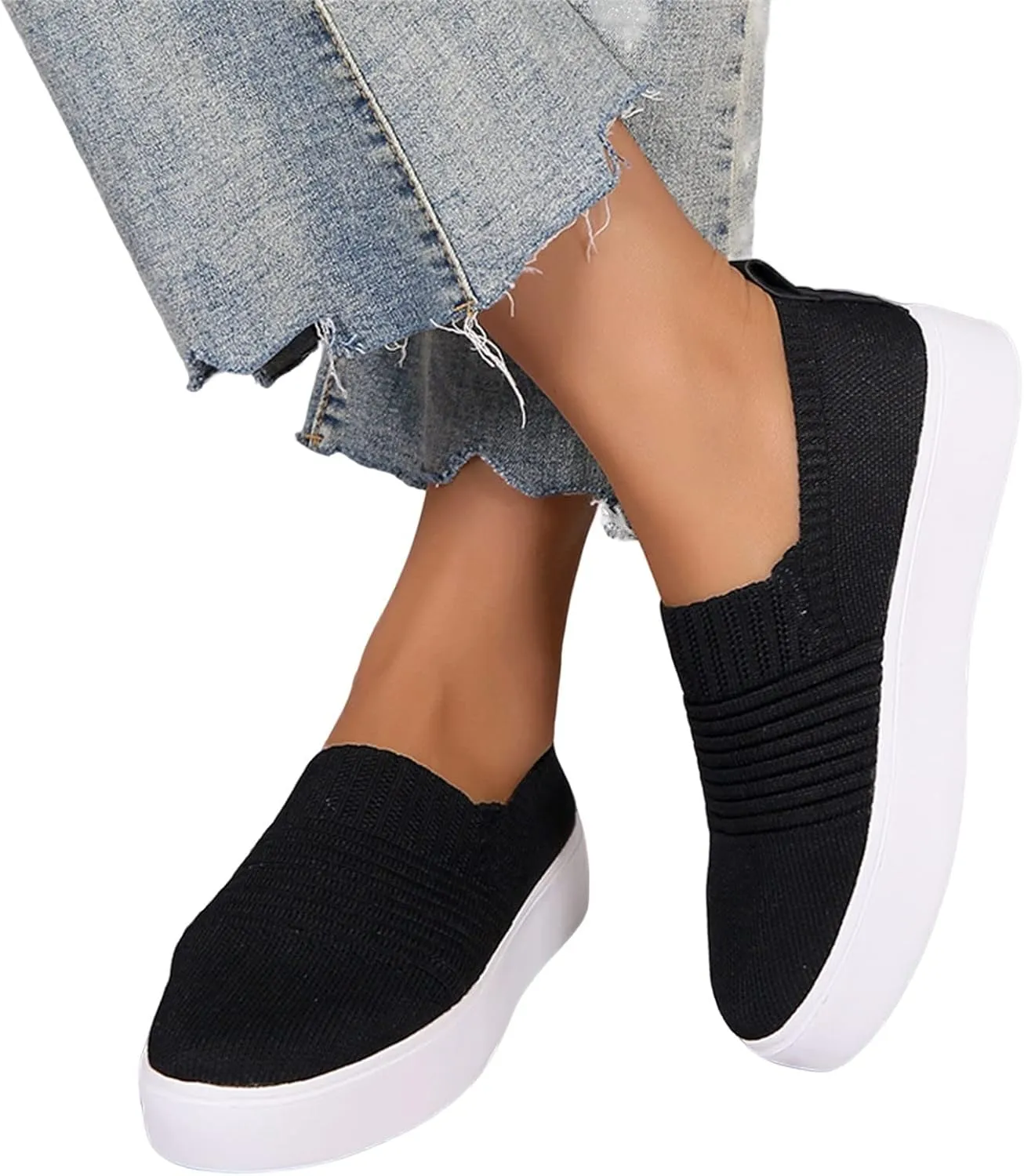 Women's Orthopedic Flat Breathable Mesh Sneakers,Casual Non-Slip Walking Shoes Comfortable Soft Sole Tennis Shoes