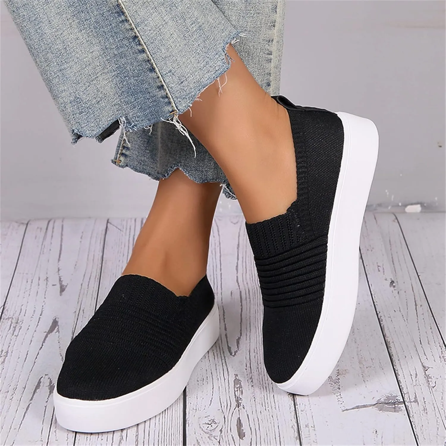 Women's Orthopedic Flat Breathable Mesh Sneakers,Casual Non-Slip Walking Shoes Comfortable Soft Sole Tennis Shoes