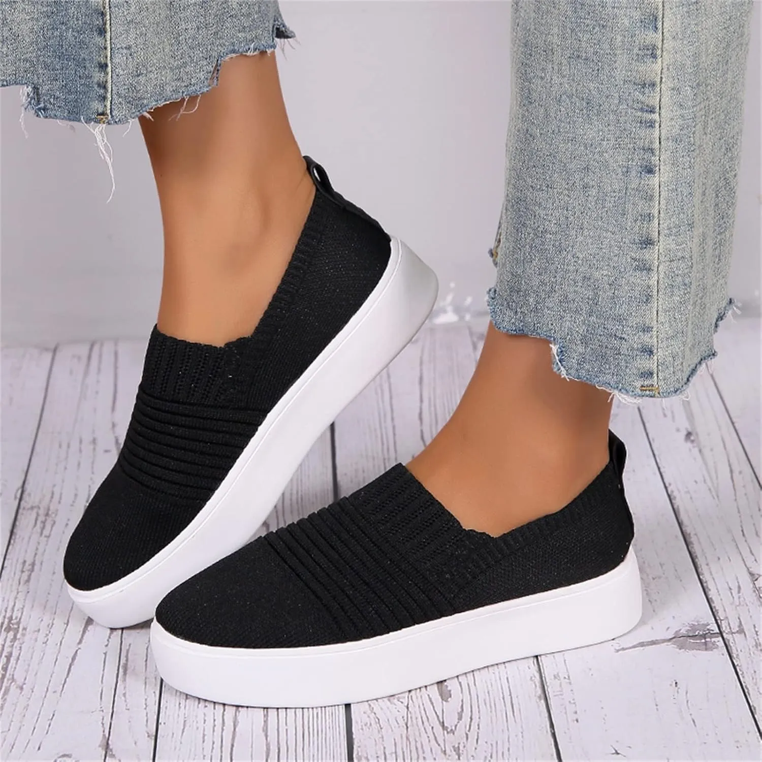 Women's Orthopedic Mesh Sneakers for Hiking, Casual Breathable Non-Slip Walking Shoes Comfortable Soft Tennis Shoes