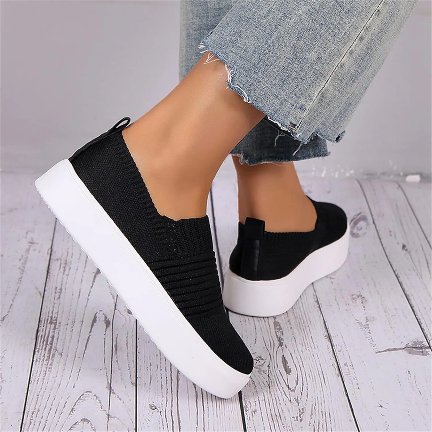Women's Orthopedic Mesh Sneakers for Hiking, Casual Breathable Non-Slip Walking Shoes Comfortable Soft Tennis Shoes