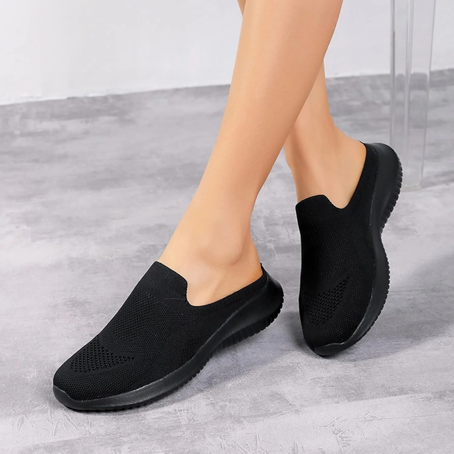 Womens Orthopedic Walking Loafers Slip On Sneakers with Arch Support Comfortable Casual Shoes Plantar Fasciitis Relief Foot Heel Pain Diabetic Feet
