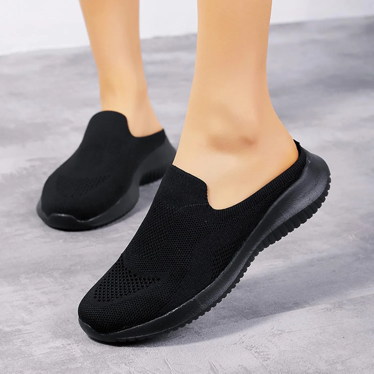 Womens Orthopedic Walking Loafers Slip On Sneakers with Arch Support Comfortable Casual Shoes Plantar Fasciitis Relief Foot Heel Pain Diabetic Feet