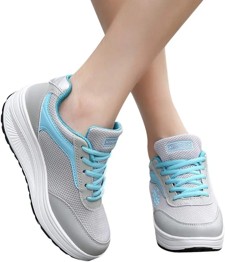 Women's Orthopedic Walking Shoes Sneakers for Ladies 2025 Casual Mesh Summer Air-Cushion Breathable Shoe Closed Toe Lace up Platform Casual Shoe