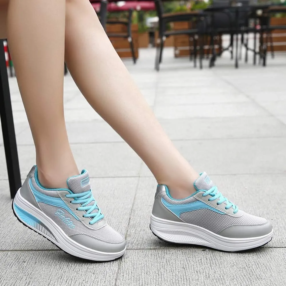 Women's Orthopedic Walking Shoes Sneakers for Ladies 2025 Casual Mesh Summer Air-Cushion Breathable Shoe Closed Toe Lace up Platform Casual Shoe