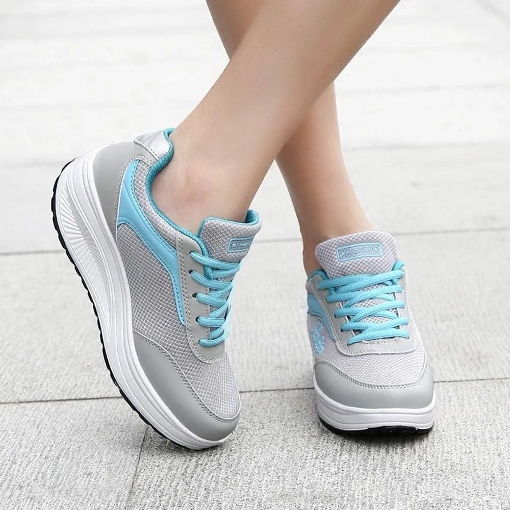 Women's Orthopedic Walking Shoes Sneakers for Ladies 2025 Casual Mesh Summer Air-Cushion Breathable Shoe Closed Toe Lace up Platform Casual Shoe