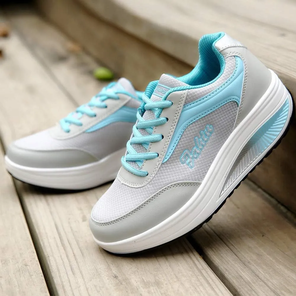 Women's Orthopedic Walking Shoes Sneakers for Ladies 2025 Casual Mesh Summer Air-Cushion Breathable Shoe Closed Toe Lace up Platform Casual Shoe