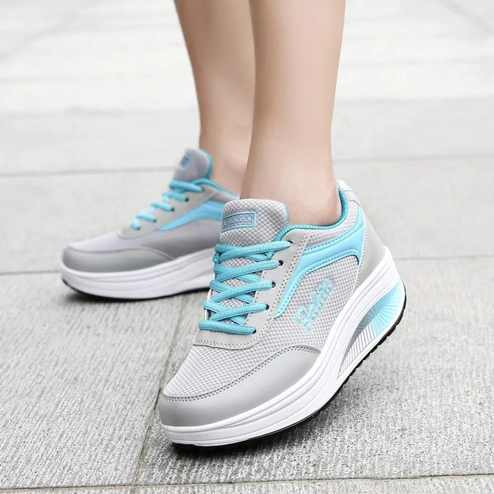 Women's Orthopedic Walking Shoes Sneakers for Ladies 2025 Casual Mesh Summer Air-Cushion Breathable Shoe Closed Toe Lace up Platform Casual Shoe