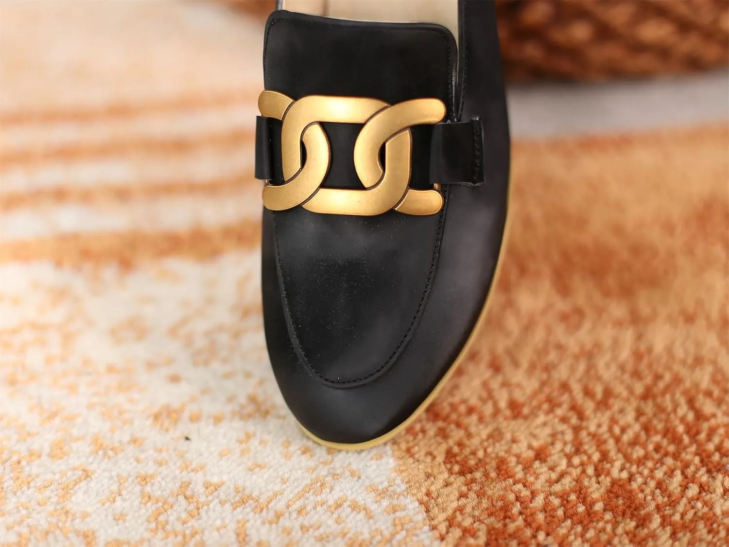 Women's Round Closed Toe Pump Loafers Pull-On Chunky Low Heel Metallic Classic Western Work Office Dress Casual Shoes Comfort Business Party Dating Shopping Daily Wear Pumps