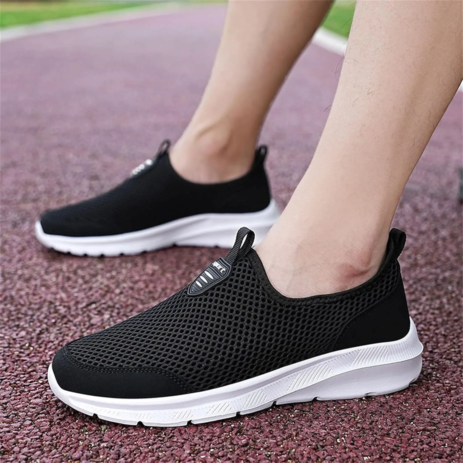 Womens Running Shoes Lightweight Tennis Shoes Non Slip Mens Tennis Shoes Mesh Men's Casual Shoes White Sneakers White Tennis Shoe Loafers Casual Slip On