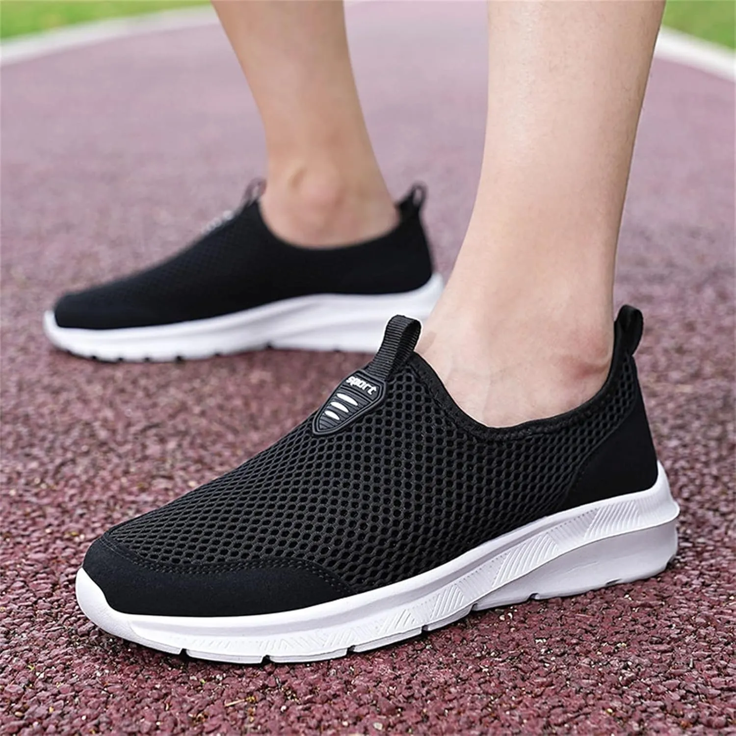 Womens Running Shoes Lightweight Tennis Shoes Non Slip Mens Tennis Shoes Mesh Men's Casual Shoes White Sneakers White Tennis Shoe Loafers Casual Slip On