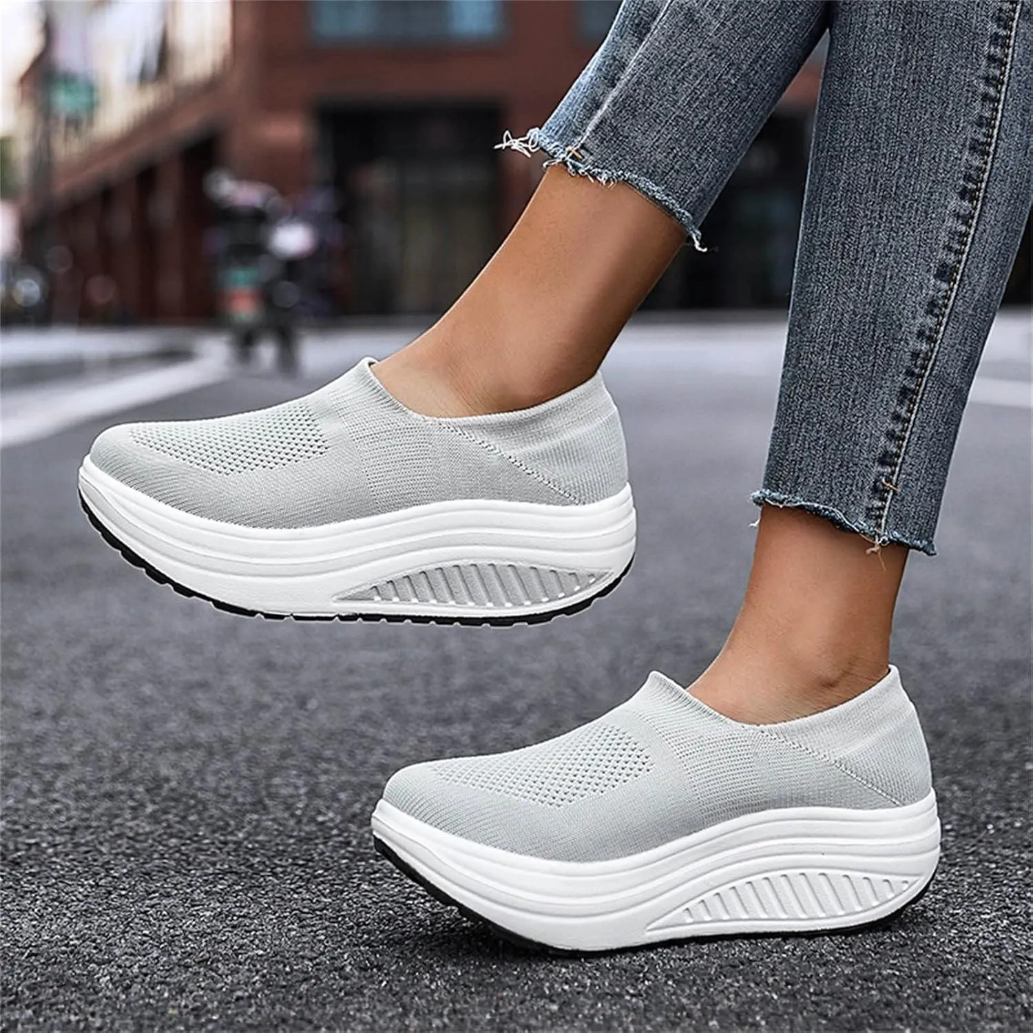 Womens Running Shoes Size 7 Wide Zapatos Antideslizante Para Mujer Womens Basketball Shoes Size 8 High Top Womens Walking Shoes Sock Sneakers Zapatos Negros Para Embarazadas