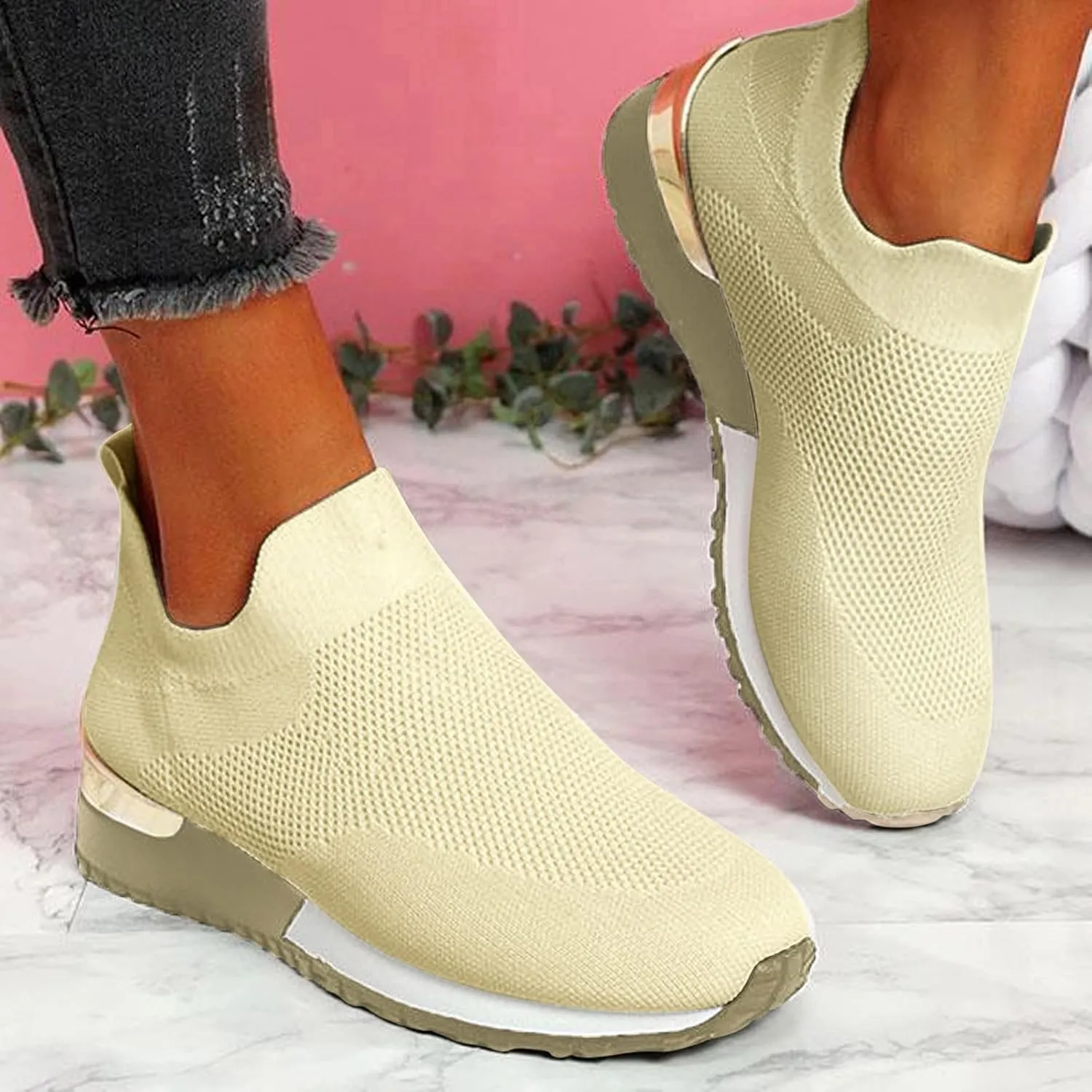 Womens Shoes Comfortable Tennis Running Shoes Tennis Shoes Women Lace Up Fashion Comfortable Walking Shoes