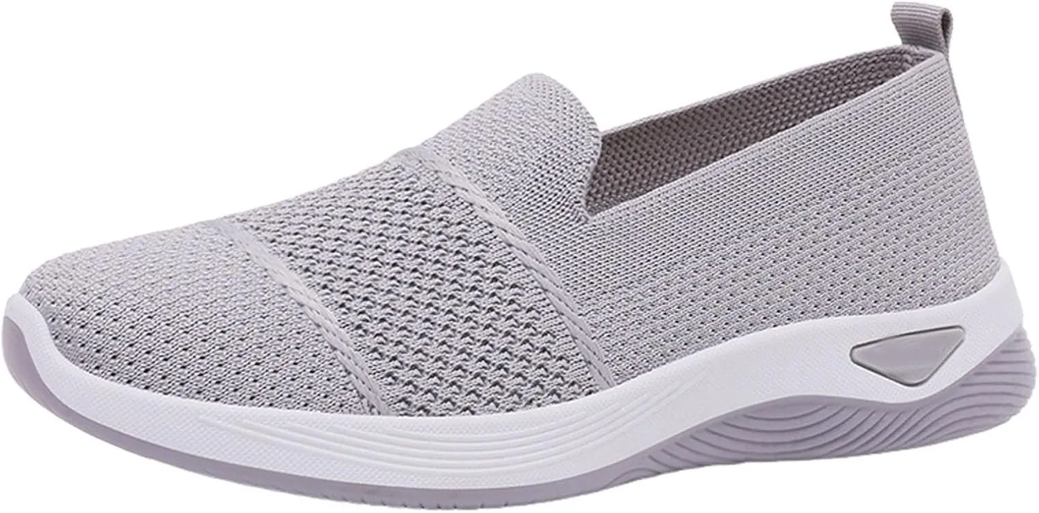 Womens Shoes Slip On Women's Sneakers Loafers Casual Solid Color Lightweight Cute Round Toe Running Shoes Loafers for Women Casual Walking Shoe