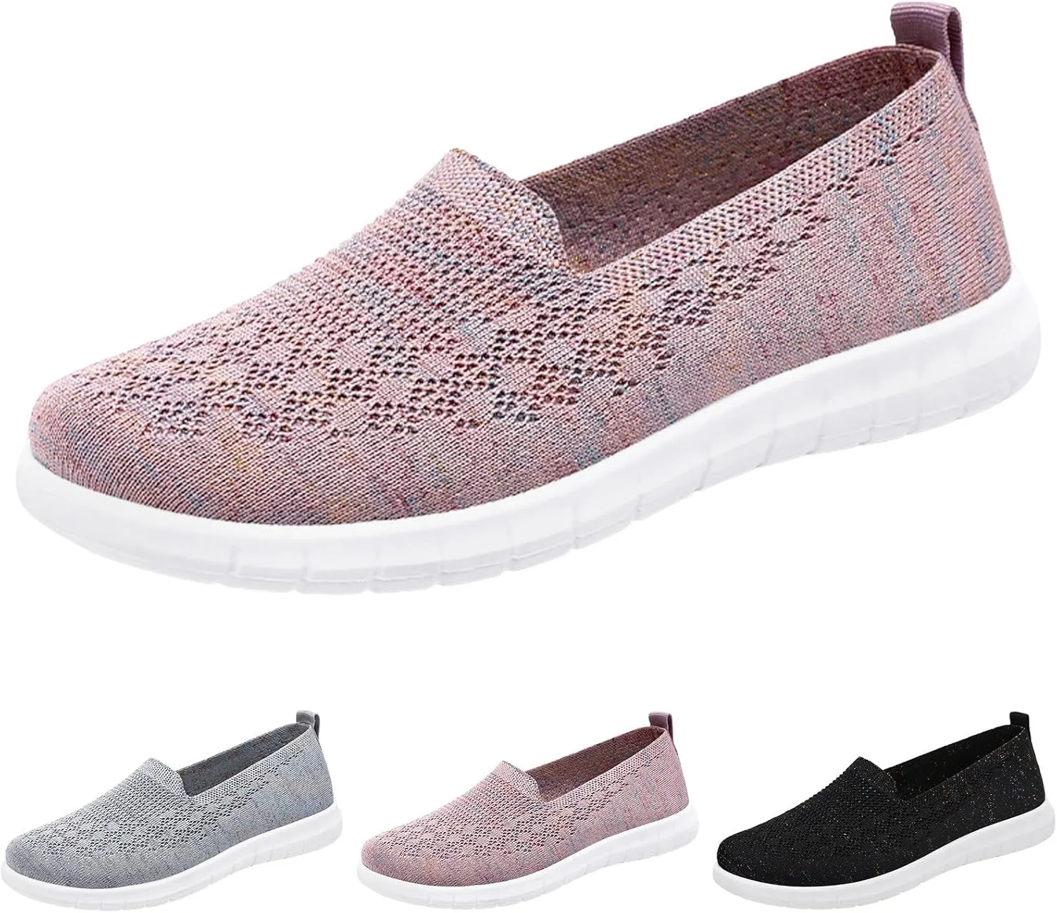 Women's Slip On Casual Shoes Fashion Simple Breathable Shoes Cushioned Walking Driving Shoes Elderly Shoes