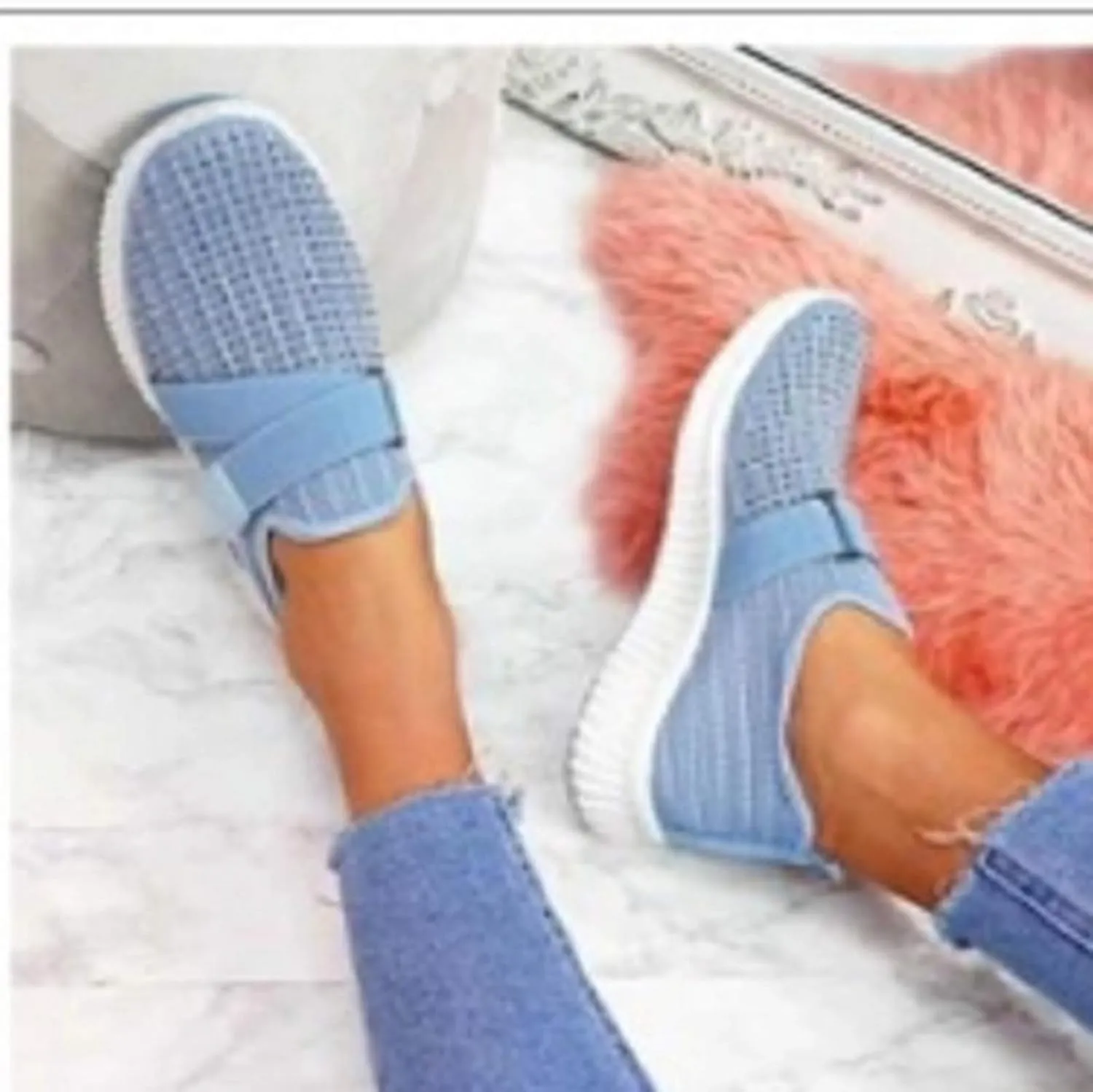 Women's Slip On Sneakers Casual Everyday Shoes Non Slip Work Shoes Women Comfortable Shoes Dressy Casual Fashion Sneakers Red Tennis Shoe Cross Trainer Shoe