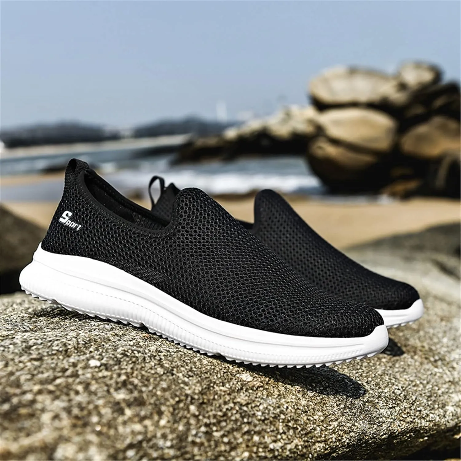 Women's Slip On Sneakers Lightweight Breathable Non Slip Work Shoes Women Loafers Men's Shoes Casual Casual Sneakers White Tennis Shoe Trainers Shoe
