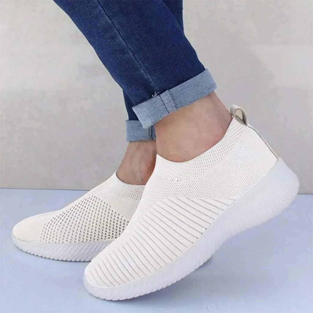 Womens Slip On Walking Shoes Non Slip Running Shoes Running Shoes for Women Mesh Men Casual Shoes White Sneakers White Tennis Shoe Cross Trainer Shoe