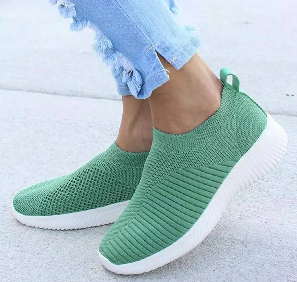 Women's Slip On Walking Shoes Running Comfortable Slip On Shoes Women Fashion Casual Tennis Shoes Platform Sneakers Red Tennis Shoe Loafers Dress Shoe