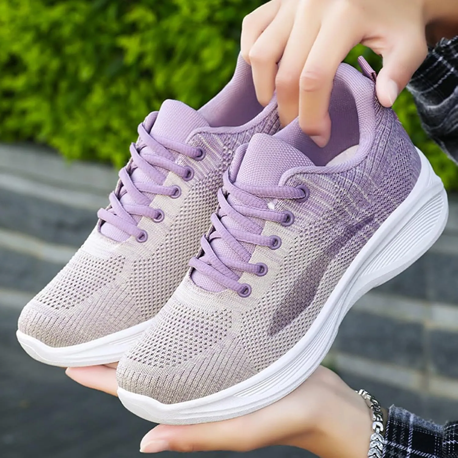 Women's Slip on Walking Shoes Tennis Lightweight Sneakers Workout Breathable Trainer Comfortable Fashion Sneakers