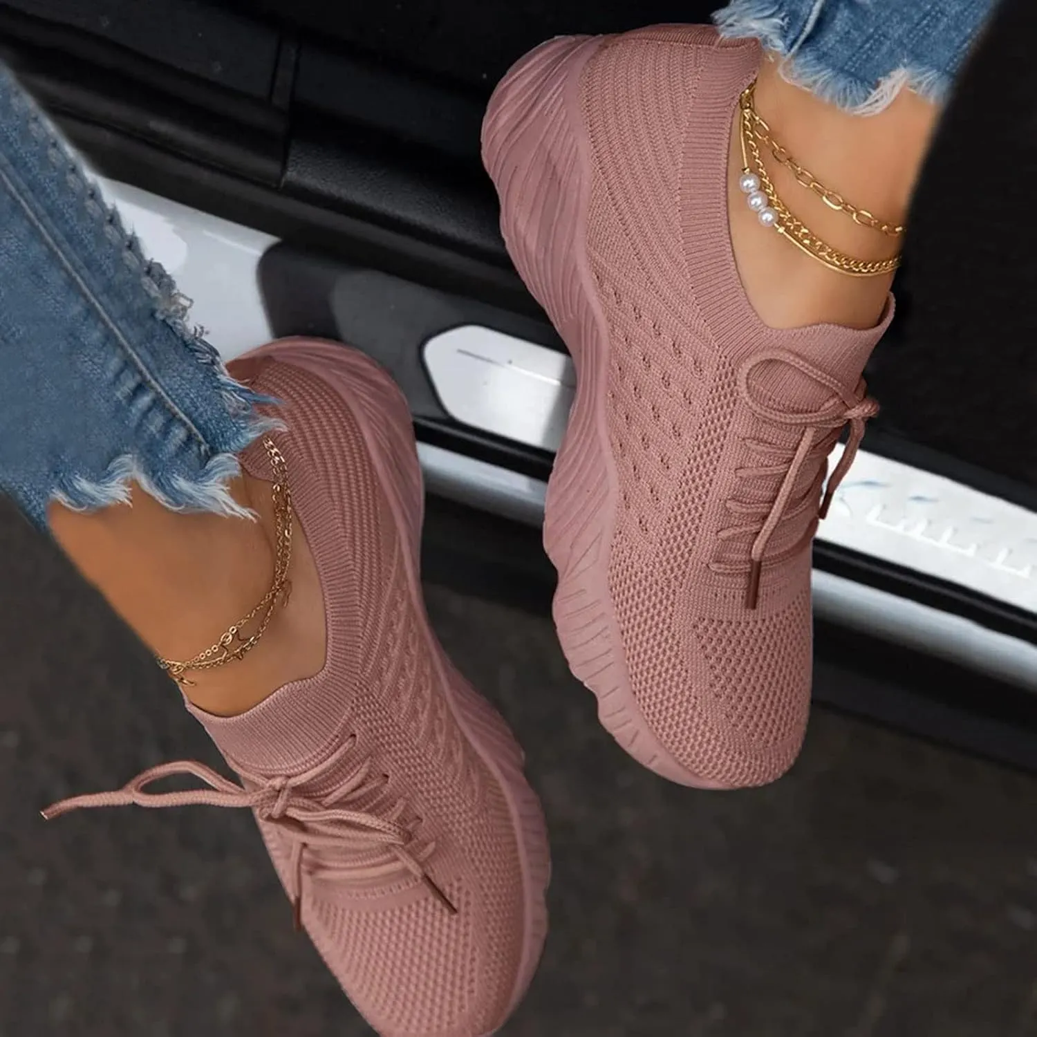 Womens Sneakers 7.5 Casual Comfy Shoes for Women Standing All Day Dressy Womens Flat Casual Shoes for Jeans 10 Wide Womens Sneakers Black Zapatos para Entrenar De Mujer Gym