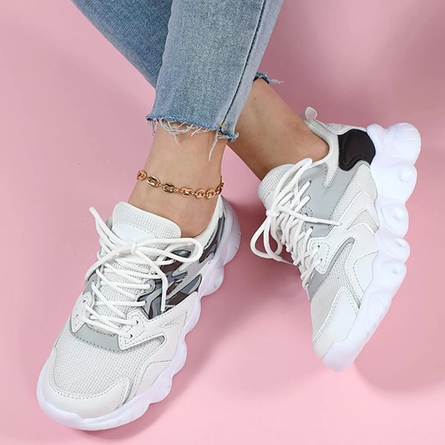 Women's Sneakers Size 8 White Comfy Shoes for Women for Work All Day Womens Casual Shoes Wide Toe Box Womens Running Shoes 8.5 Black Womens Black Non Slip Work Shoes Food Service