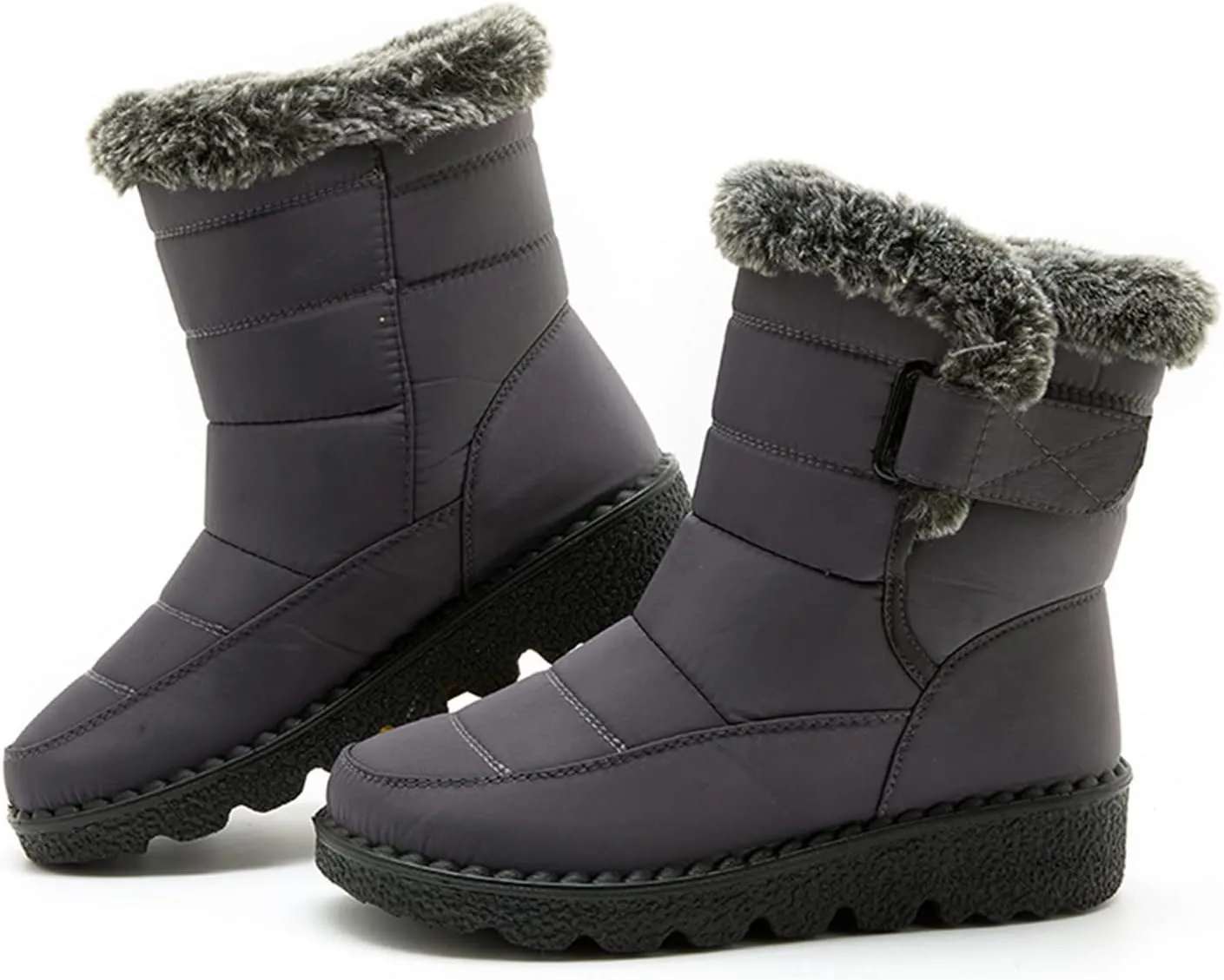 Womens Snow Boots Black Snow Boots for Ladies Indoor Outdoor Womens Winter Snow Boots Women Ankle Booties Womens Winter Boot Slip On Black Boots for Women Mens Snow Booties