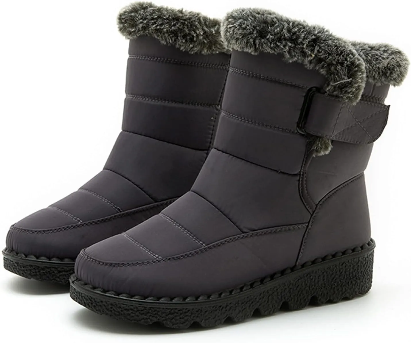 Womens Snow Boots Black Snow Boots for Ladies Indoor Outdoor Womens Winter Snow Boots Women Ankle Booties Womens Winter Boot Slip On Black Boots for Women Mens Snow Booties