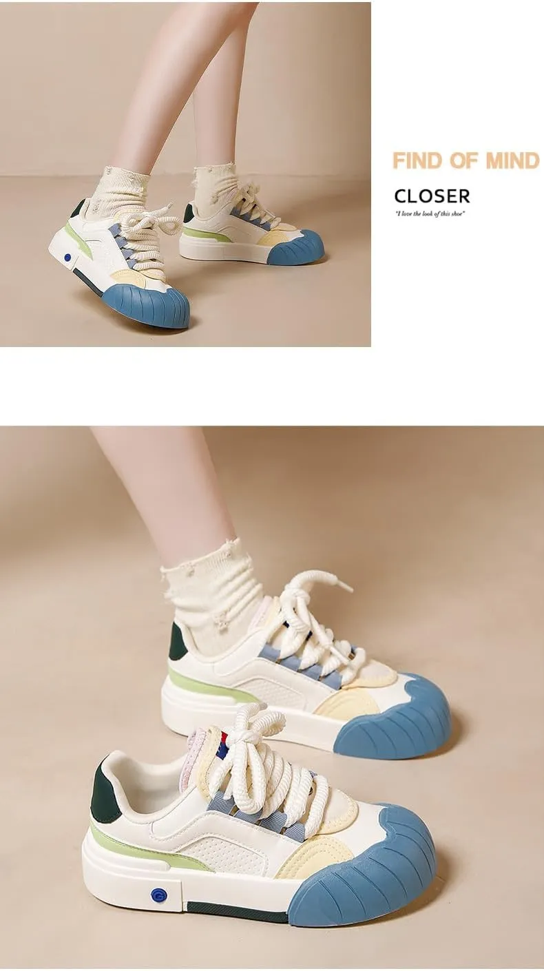 Women's Trendy Stylish Sneakers, Comfortable Wear-Resistant Skateboard Shoes for All Seasons, Street Style