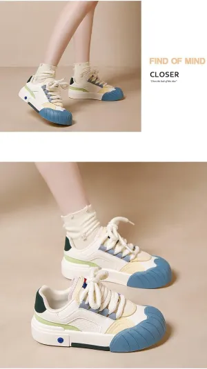 Women's Trendy Stylish Sneakers, Comfortable Wear-Resistant Skateboard Shoes for All Seasons, Street Style