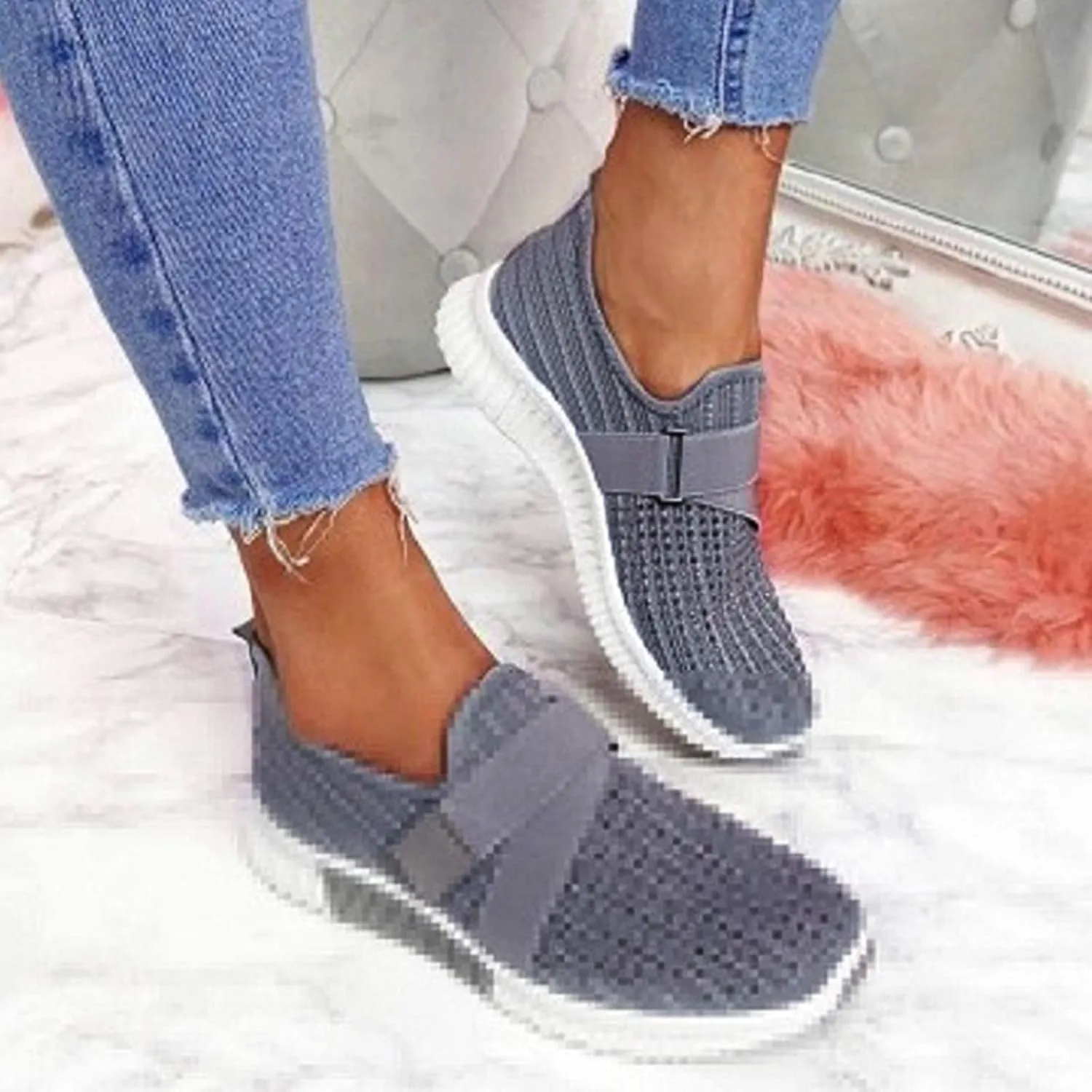 Womens Walking Shoes with Support Black On Black Zapatos Negros para Mujer Womens Black Shoes Dressy Casual Comfortable Black Platform Sneakers for Women Dressy Womens Walking Sneakers Size 8.5 Wide