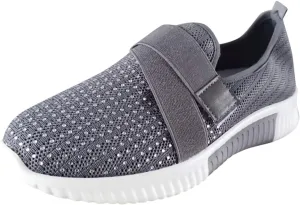 Womens Walking Shoes with Support Black On Black Zapatos Negros para Mujer Womens Black Shoes Dressy Casual Comfortable Black Platform Sneakers for Women Dressy Womens Walking Sneakers Size 8.5 Wide