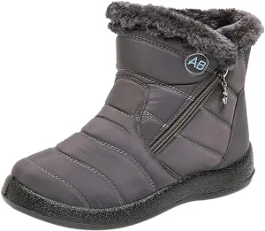 Womens Winter Boots Ankle Adults Slip On Waterproof Boots Womens Snow Boots Winter Shoes Warm Fur Lined Slip On Winter Boot Women Work Boots for Men Men's Winter Booties