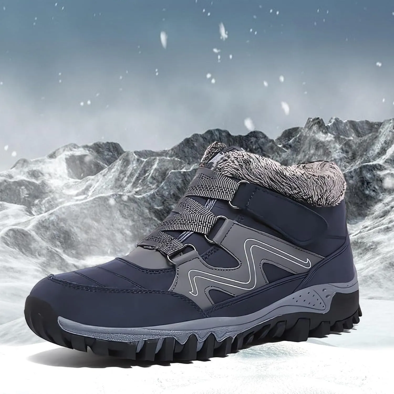 Women's Winter Boots Thermal Work Boots for Women, Unisex Waterproof Snow Shoes Non-Slip, Warm Comfy Booties Fashion Sneakers Walking Shoe