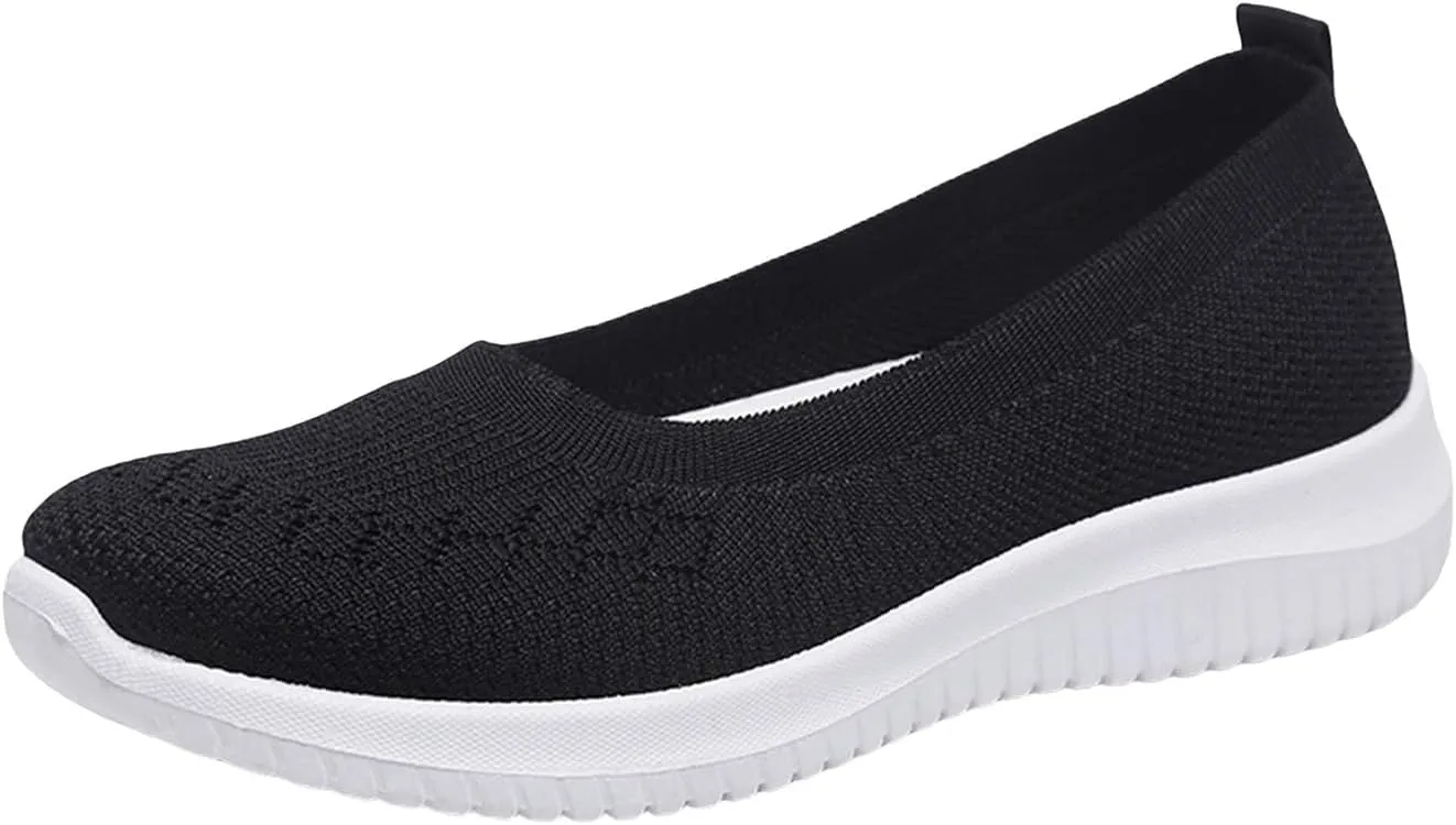 Women's Woven Orthopedic Breathable Soft Shoes, Slip On Mesh Sneakers, Comfort Wear Orthowear Shoes, Breathable Casual Shoe for All Day Wear