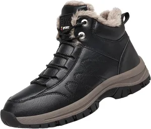 Work Boots for Men Composite Hiking Sneakers Shoes Warm Womens Safety Shoes Non Steel Toe Slip On Platform Shoes Lightweight Comfortable Hike Grounded Footwear