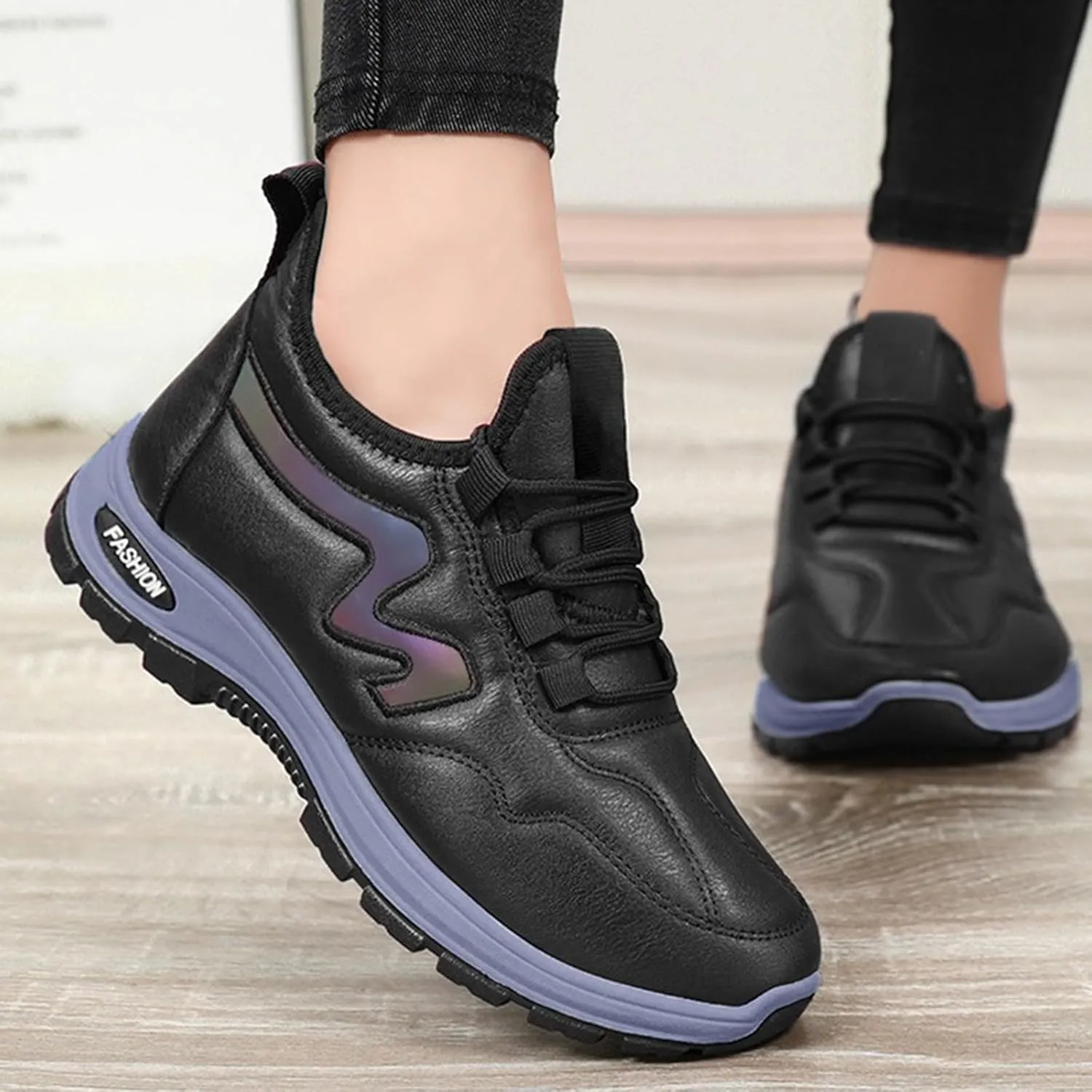 Work Boots for Men Cowboy Style Hiking Sneakers Warm Fur Lined Women Safety Toe Shoes with Zipper Outdoor Botas Waterproof Soft Toe Work Hike Grounded Footwear