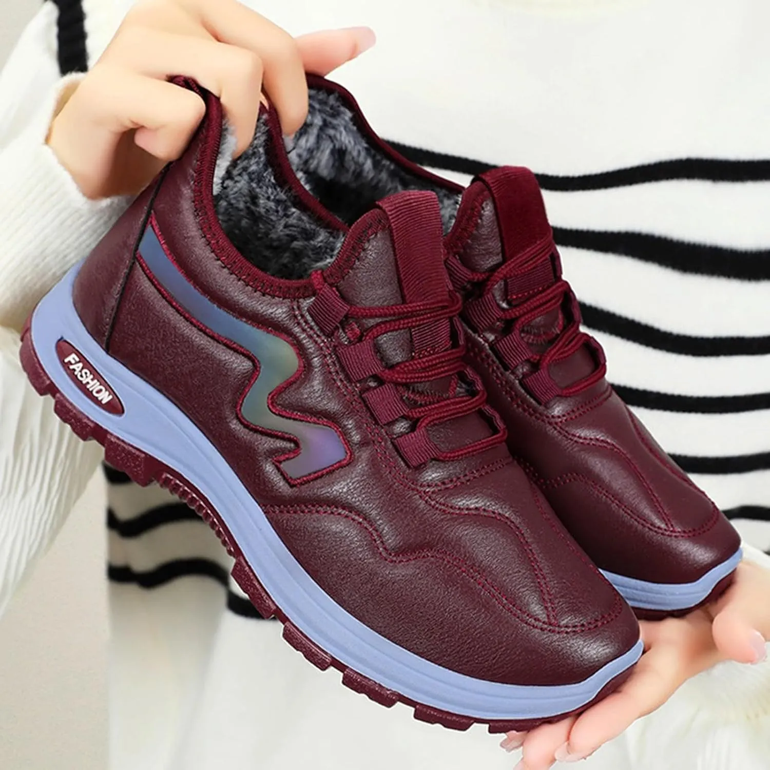 Work Boots for Men Cowboy Style Hiking Sneakers Warm Fur Lined Women Safety Toe Shoes with Zipper Outdoor Botas Waterproof Soft Toe Work Hike Grounded Footwear
