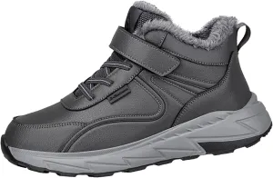 Work Boots for Men Steel Toe Hiking Sneakers Zip Up Fur Lined Workout Shoes for Women Composite Toe Slip On Platform Shoes Lightweight Comfortable Hike Grounded Footwear